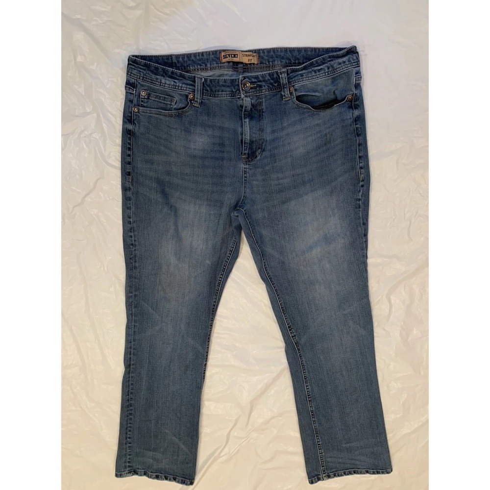 Seven7 Straight Fit Medium Wash Men's Jeans 40x32